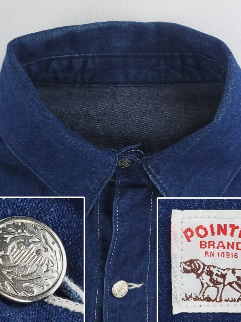 Pointer Brand Vintage Denim Chore Jacket Indigo Made USA Men's 48 (2XL) - Picture 3 of 13
